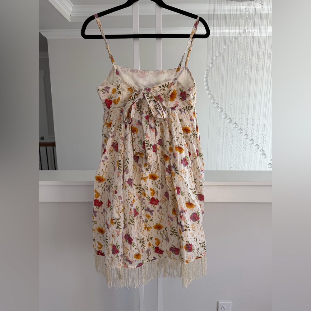 Eddy Gavin Fringe Mini Dress Floral Multicolor - Picture 8 of 10